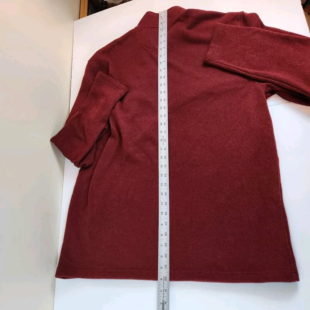 Izod Advantage 1/4 Zip Performance  Pullover Mens XL Red Stretch Sweater Top‎